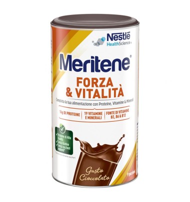 Meritene Forza e vitalità Cioccolato proteine vitamine e minerali 270 gr-OFFERTISSIMA-PRODOTTO ITALIANO-