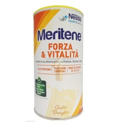 MERITENE Forza e vitalità Polvere Vaniglia Integratore di proteine vitamine e minerali 270 gr -OFFERTISSIMA-ULTIMI PEZZI-ULTIMI ARRIVI-PRODOTTO ITALIANO-