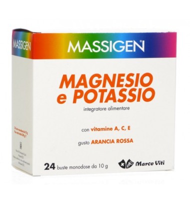 MASSIGEN Magnesio E Potassio Integratore Alimentare 24 Buste