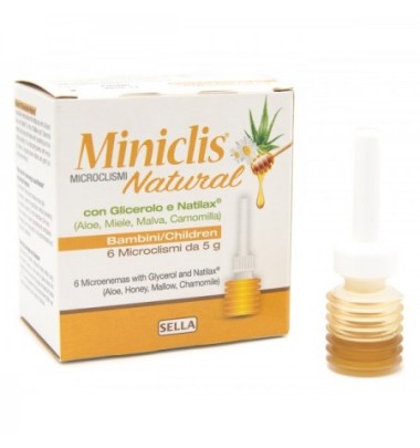 Miniclis Natural Microclismi Bambini 6 pz -OFFERTISSIMA-ULTIMI PEZZI-ULTIMI ARRIVI-PRODOTTO ITALIANO-