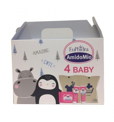 Euphidra Amidomio - 4 Baby Cofanetto+ Pochette Porta Cambio Con Doppia Tasca