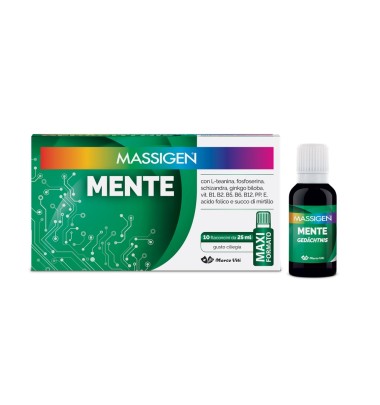 Massigen Mente 10 Flaconi da 25 ml-OFFERTISSIMA-ULTIMI PEZZI-ULTIMI ARRIVI-PRODOTTO ITALIANO-