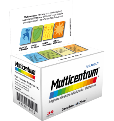 Multicentrum Adulti 30 compresse Integratore Alimentare Multivitaminico Multiminerale