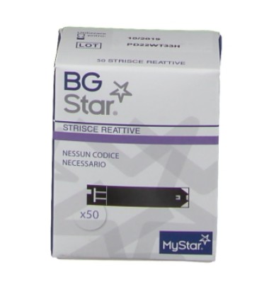 Bgstar Mystar Extra 50 Strisce Reattive Misurazione Glicemia