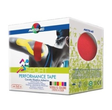 Master-Aid Sport Performance Tape Colore Rosso 5cmx5mt 1 Pezzo