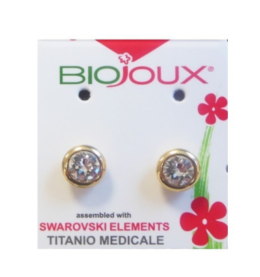 Biojoux Crystals From Swarovski Fat Bezel Titanium Post 5mm