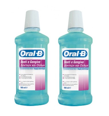 Oral-B Denti E Gengive Colluttorio Senza Alcool 500 ml Duo Pack