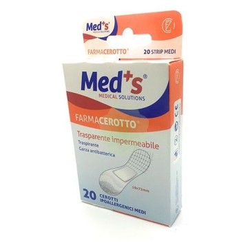 Cerotto Meds Trasparente Medi Impermeabili in Polietilene 20 Pezzi -OFFERTISSIMA-ULTIMI PEZZI-ULTIMI ARRIVI-PRODOTTO ITALIANO-