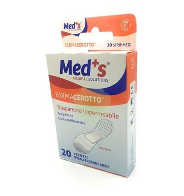 Cerotto Meds Trasparente Medi Impermeabili in Polietilene 20 Pezzi -OFFERTISSIMA-ULTIMI PEZZI-ULTIMI ARRIVI-PRODOTTO ITALIANO-