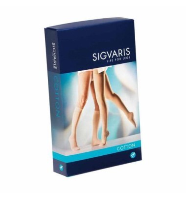 Sigvaris Cotton CO2 Gambaletto Punta Aperta Taglia 5 L Lungo Colore Naturale