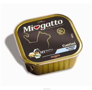 Miogatto Gattini Umido Vitello Monoporzione 100 gr -ULTIMI ARRIVI-LUNGA SCADENZA -PRODOTTO ITALIANO- OFFERTISSIMA-