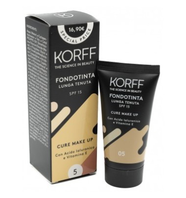Korff Cure Make Up Fondotinta Lunga Tenuta SPF15 Colore 05 Cafè 30 ml