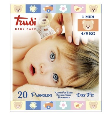 Trudi Baby Care pannolini 3 midi Dry Fit 4/9 kg 20 pezzi