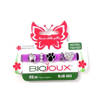 Biojoux Braccialetto Silicone Lilac Charms 1 Pezzo