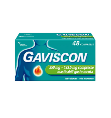 GAVISCON*48CPR MENT 250+133,5MG