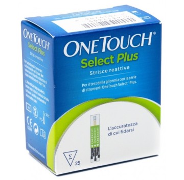 OneTouch Linea Controllo Glicemia Select Plus 25 Strisce Reattive