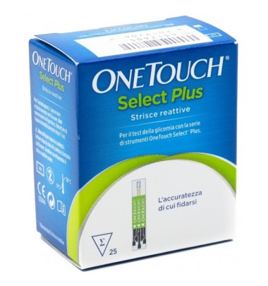 OneTouch Linea Controllo Glicemia Select Plus 25 Strisce Reattive