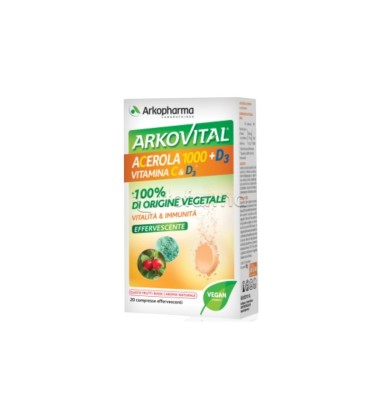 Arkovital Acerola 1000+d3 Vit -OFFERTISSIMA-ULTIMI PEZZI-ULTIMI ARRIVI-PRODOTTO ITALIANO-