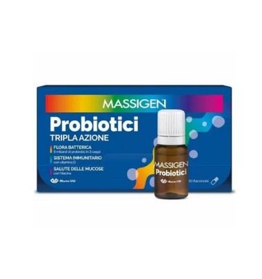 Massigen Probiotici10 fl x 8 ml Pp -ULTIMI ARRIVI-PRODOTTO ITALIANO-OFFERTISSIMA-ULTIMI PEZZI-
