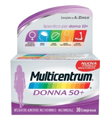 Multicentrum Donna 50+ 30cpr -OFFERTISSIMA-ULTIMI PEZZI-ULTIMI ARRIVI-