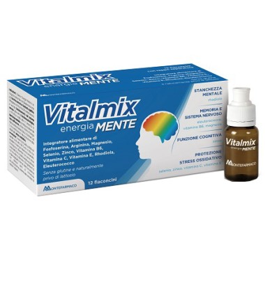 Vitalmix Mente Integratore Alimentare 12 Flaconcini -OFFERTISSIMA-ULTIMI PEZZI-ULTIMI ARRIVI-PRODOTTO ITALIANO-