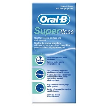 Oralb Superfloss 50 fili -ULTIMI ARRIVI-PRODOTTO ITALIANO-OFFERTISSIMA-ULTIMI PEZZI-