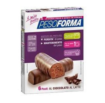 Pesoforma Pasto Sostitutivo Barrette al Cioccolato Al Latte 12 Barrette-OFFERTISSIMA-ULTIMI PEZZI-PRODOTTO ITALIANO-