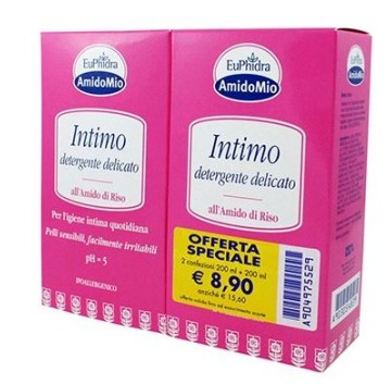 Euphidra AmidoMio Detergente Intimo Confezione Doppia 400 ml (200+200 ml) -OFFERTISSIMA-ULTIMI PEZZI-ULTIMI ARRIVI-PRODOTTO ITALIANO-