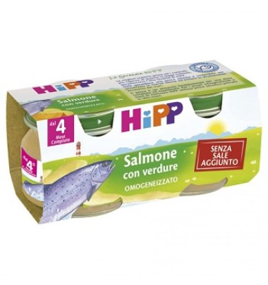 HIPP OMO SALMONE VERDURE 2X80G