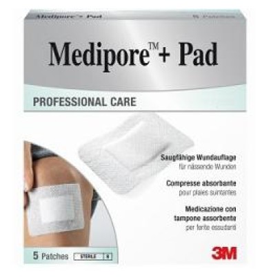 MEDIPORE+PAD MED 5X7,2CM 5PZ