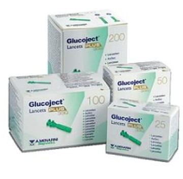 Glucoject Lancets Plus G33 25 pezzi -PRODOTTO ITALIANO-ULTIMO ARRIVO-LUNGA SCADENZA-