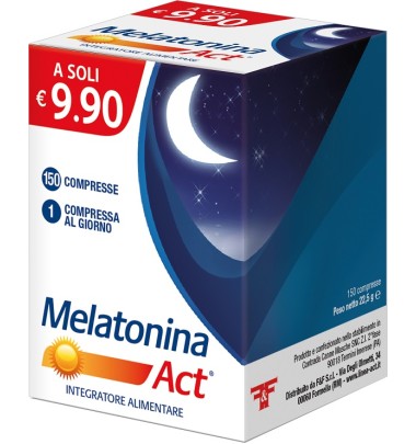 MELATONINA ACT 1MG 150CPR -OFFERTISSIMA-ULTIMI PEZZI-ULTIMI ARRIVI-PRODOTTO ITALIANO-