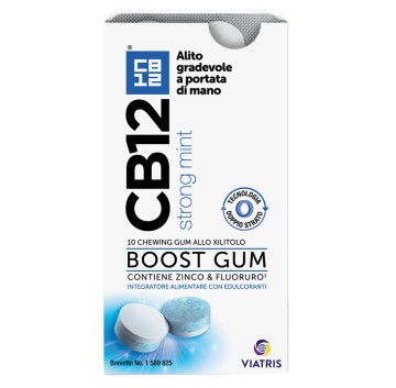 CB12 Boost Menta Forte Senza Zucchero 10 Chewing-Gum -ULTIMI ARRIVI-PRODOTTO ITALIANO-OFFERTISSIMA-ULTIMI PEZZI-