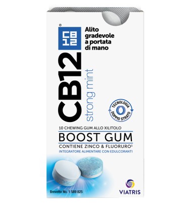 CB12 Boost Menta Forte Senza Zucchero 10 Chewing-Gum -ULTIMI ARRIVI-PRODOTTO ITALIANO-OFFERTISSIMA-ULTIMI PEZZI-