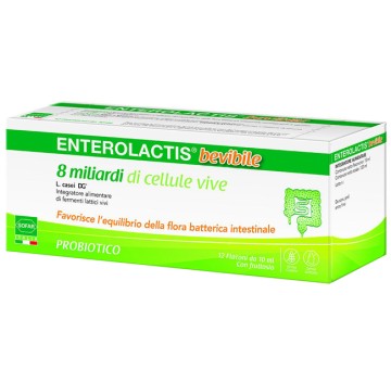 Enterolactis 12 flaconcini da 10 ml -OFFERTISSIMA-ULTIMI PEZZI-ULTIMI ARRIVI-PRODOTTO ITALIANO-