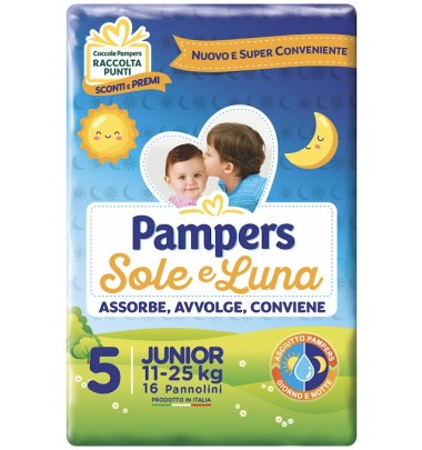 Pampers Sole&luna Flash J 16pz