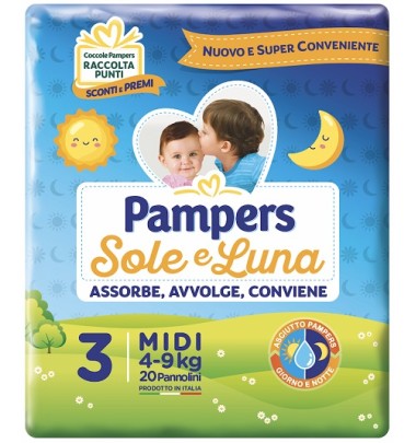 Pampers Sole&luna Midi 20pz