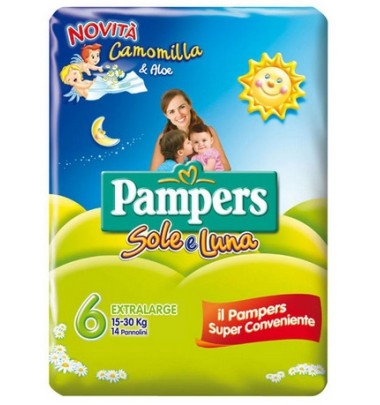 Pampers Sole&luna Flash Xl 14p