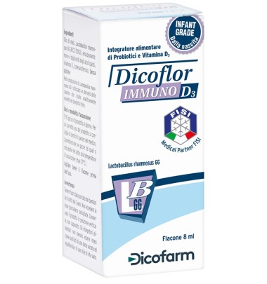 Dicoflor Immuno D3 8ml-CONFEZIONE ITALIANA ULTIMO ARRIVO DICEMBRE 2020-