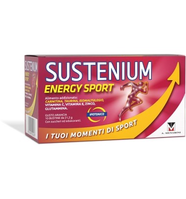 Sustenium Energy Sport Integratore Alimentare Gusto Arancia 10 Bustine