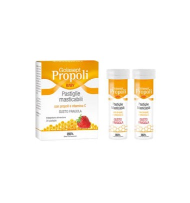 Golasept Propoli Baby gusto fragola 24 Pastiglie Masticabili -OFFERTISSIMA-ULTIMI PEZZI-PRODOTTO ITALIANO-