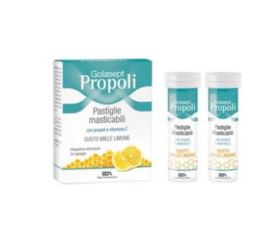 Golasept Propoli 24 compresse masticabili - Gusto Miele Limone -OFFERTISSIMA-ULTIMI PEZZI-PRODOTTO ITALIANO-