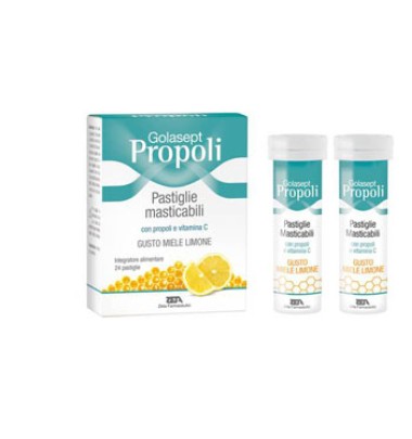 Golasept Propoli 24 compresse masticabili - Gusto Miele Limone -OFFERTISSIMA-ULTIMI PEZZI-PRODOTTO ITALIANO-