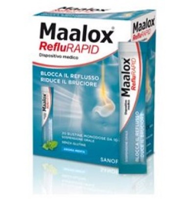 Maalox Reflurapid 20 bustine-OFFERTISSIMA-ULTIMI PEZZI-ULTIMI ARRIVI-PRODOTTO ITALIANO-
