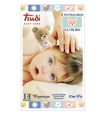 Trudi Baby C Pannolini Df XL 15/30k  -OFFERTISSIMA-ULTIMI PEZZI-ULTIMI ARRIVI-PRODOTTO ITALIANO-