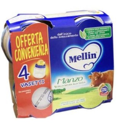 Mellin Omog Manzo 4x80g