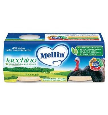 MELLIN-OMO.TACCHINO 2X120G