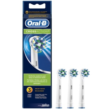 Oralb CrossAction Refill Igiene Dentale Quotidiana 3 Spazzolini di Ricambio