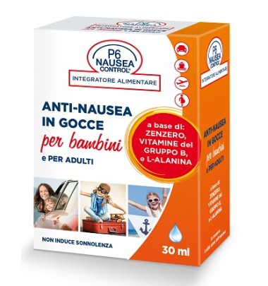 P6 Nausea Control Gocce Anti Nausea per bambini e adulti 30 ml  -OFFERTISSIMA-ULTIMI PEZZI-ULTIMI ARRIVI-PRODOTTO ITALIANO-