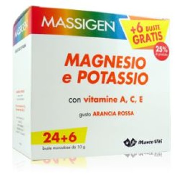 Massigen Magnesio e Potassio 24+6 bustine (30 bustine)